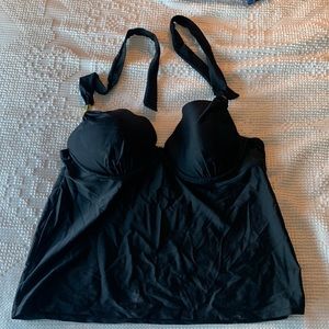 Black tankini top
